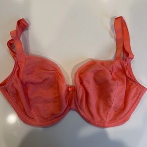 Chantelle Vibrant Coral Pink Lace Bra
